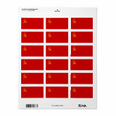 Étiquette drapeau de l'URSS (Feuille entière)