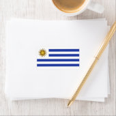 Étiquette drapeau de l'Uruguay (En situation)