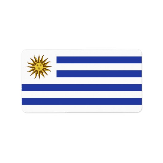 Étiquette drapeau de l'Uruguay (Devant)