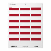 Étiquette Drapeau de Monaco (Feuille entière)