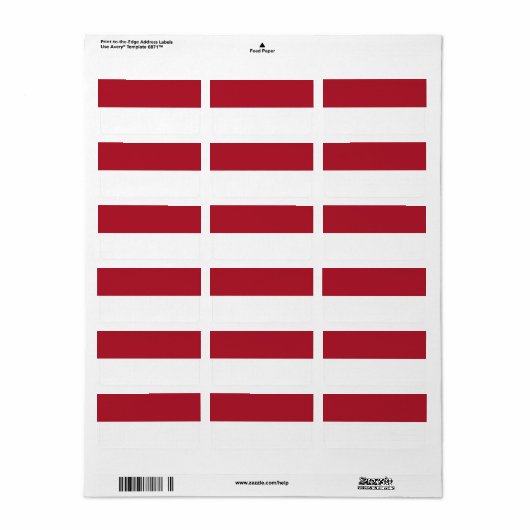 Étiquette Drapeau de Monaco (Feuille entière)