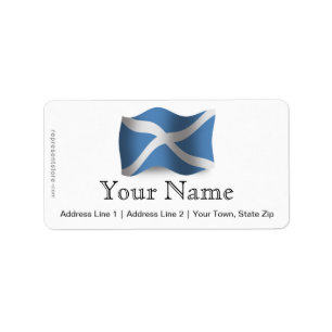 Étiquette Drapeau de ondulation de l'Ecosse