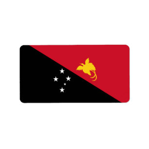 Étiquette Drapeau de Papouasie-Nouvelle-Guinée