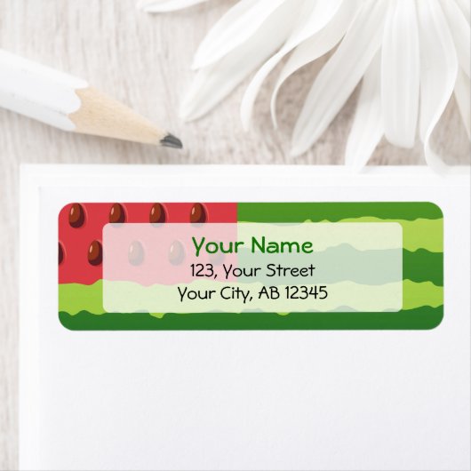 Étiquette Drapeau de pastèque (En situation)