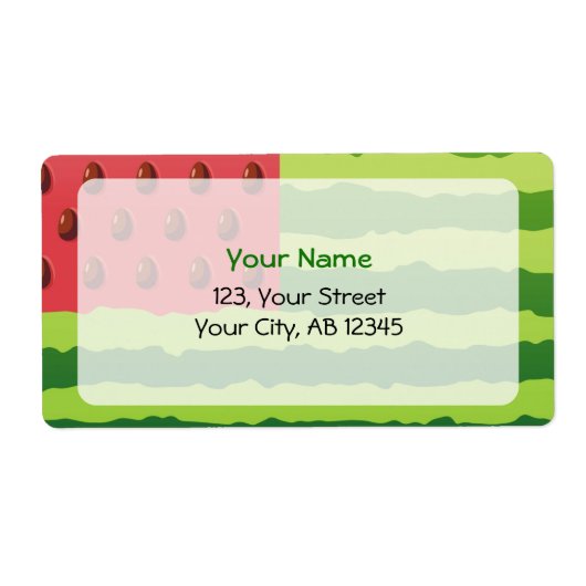 Étiquette Drapeau de pastèque (Devant)