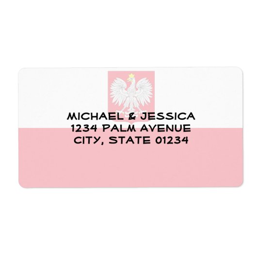 Étiquette Drapeau de Pologne (Devant)