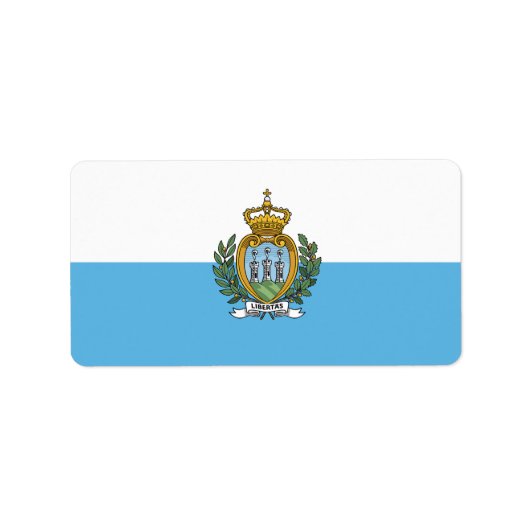 Étiquette Drapeau de Saint-Marin (Devant)