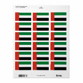 Étiquette Drapeau des Émirats arabes unis (Feuille entière)