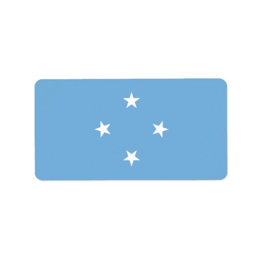 Étiquette Drapeau des États fédérés de Micronésie (Devant)