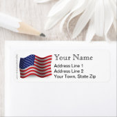 Étiquette Drapeau des États-Unis (En situation)