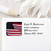 Étiquette Drapeau des États-Unis (En situation)