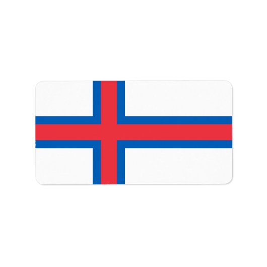Étiquette Drapeau des îles Féroé (Devant)