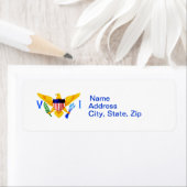 ÉTIQUETTE DRAPEAU DES ÎLES VIRGIN (En situation)