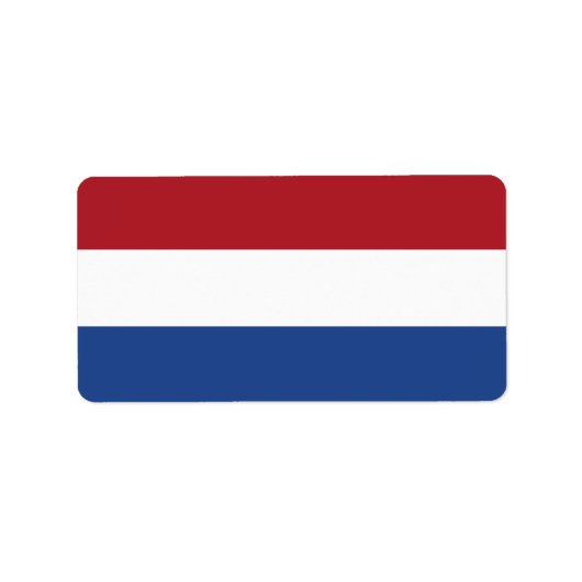Étiquette Drapeau des Pays-Bas (Devant)