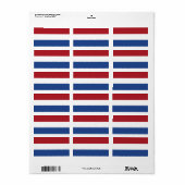 Étiquette Drapeau des Pays-Bas (Feuille entière)