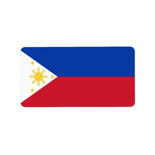 Étiquette drapeau des Philippines (Devant)
