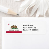 Étiquette Drapeau d'État de Californie (En situation)