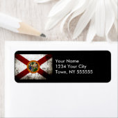 Étiquette Drapeau d'État de Floride Black Grunge (En situation)