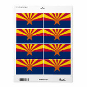 Étiquette Drapeau d'État de l'Arizona (Feuille entière)