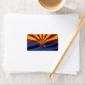 Étiquette Drapeau d'État de l'Arizona (En situation)
