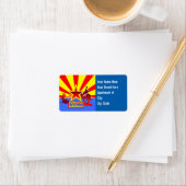 Étiquette Drapeau d'état de l'Arizona customisé Dessin Vinta (En situation)