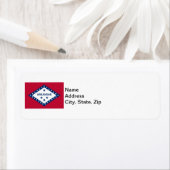 Étiquette Drapeau d'État de l'Arkansas (En situation)