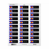 Étiquette Drapeau d'État du Colorado Personnalisé (Feuille entière)