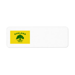 Étiquette Drapeau d'Oakland, la Californie