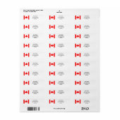 Étiquette Drapeau du Canada, faites votre propre drapeau éti (Feuille entière)