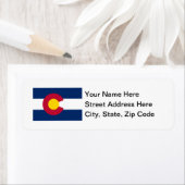 Étiquette Drapeau du Colorado (En situation)