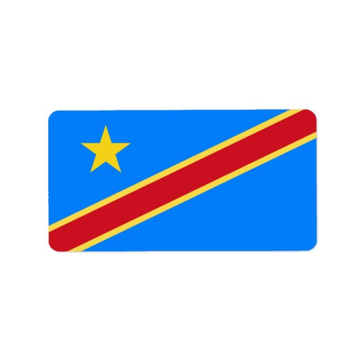 Étiquette Drapeau du Congo (Devant)