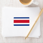 Étiquette Drapeau du Costa Rica (En situation)