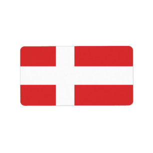 Étiquette Drapeau du Danemark