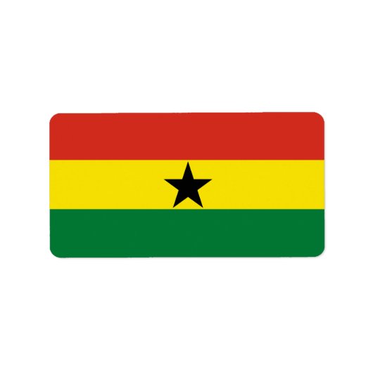 Étiquette Drapeau du Ghana (Devant)