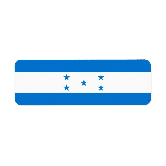 Étiquette Drapeau du Honduras (Devant)