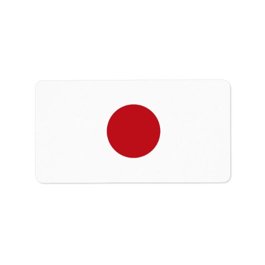 Étiquette Drapeau du Japon (Devant)