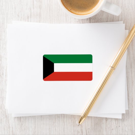 Étiquette Drapeau du Koweït (En situation)