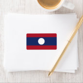 Étiquette Drapeau du Laos (En situation)