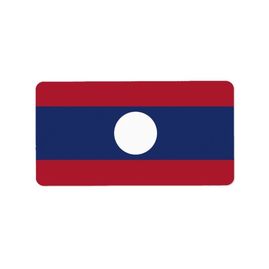Étiquette Drapeau du Laos (Devant)