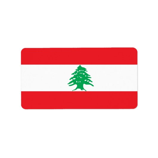 Étiquette drapeau du Liban (Devant)