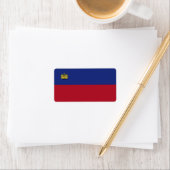 Étiquette Drapeau du Liechtenstein (En situation)