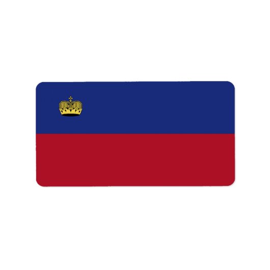 Étiquette Drapeau du Liechtenstein (Devant)