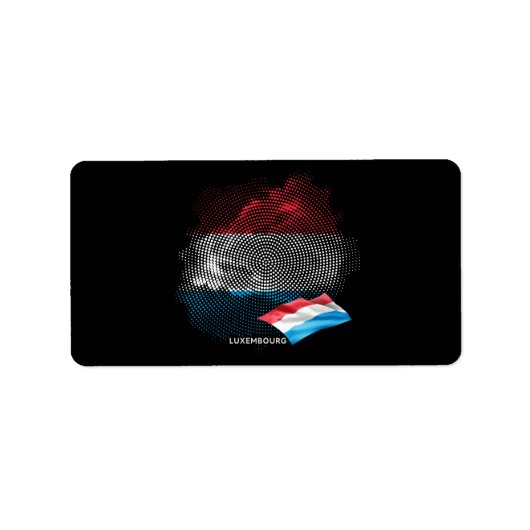 Étiquette drapeau du Luxembourg (Devant)