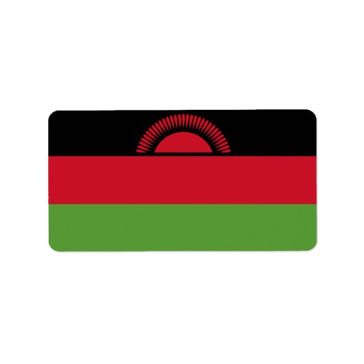 Étiquette drapeau du Malawi (Devant)