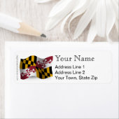 Étiquette Drapeau du Maryland (En situation)