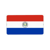 Étiquette Drapeau du Paraguay (Devant)