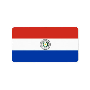 Étiquette Drapeau du Paraguay