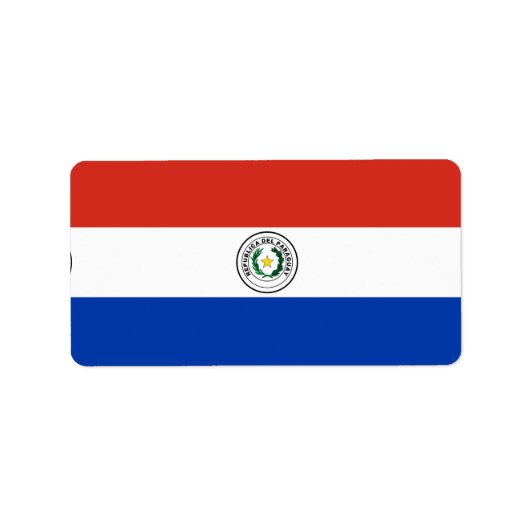 Étiquette Drapeau du Paraguay (Devant)