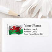 Étiquette Drapeau du pays de Galles (En situation)