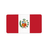 Étiquette Drapeau du Pérou (Devant)